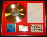 NIRVANA/CD GOLD DISC/SIGNED SONGSHEET & GUITAR PICKS